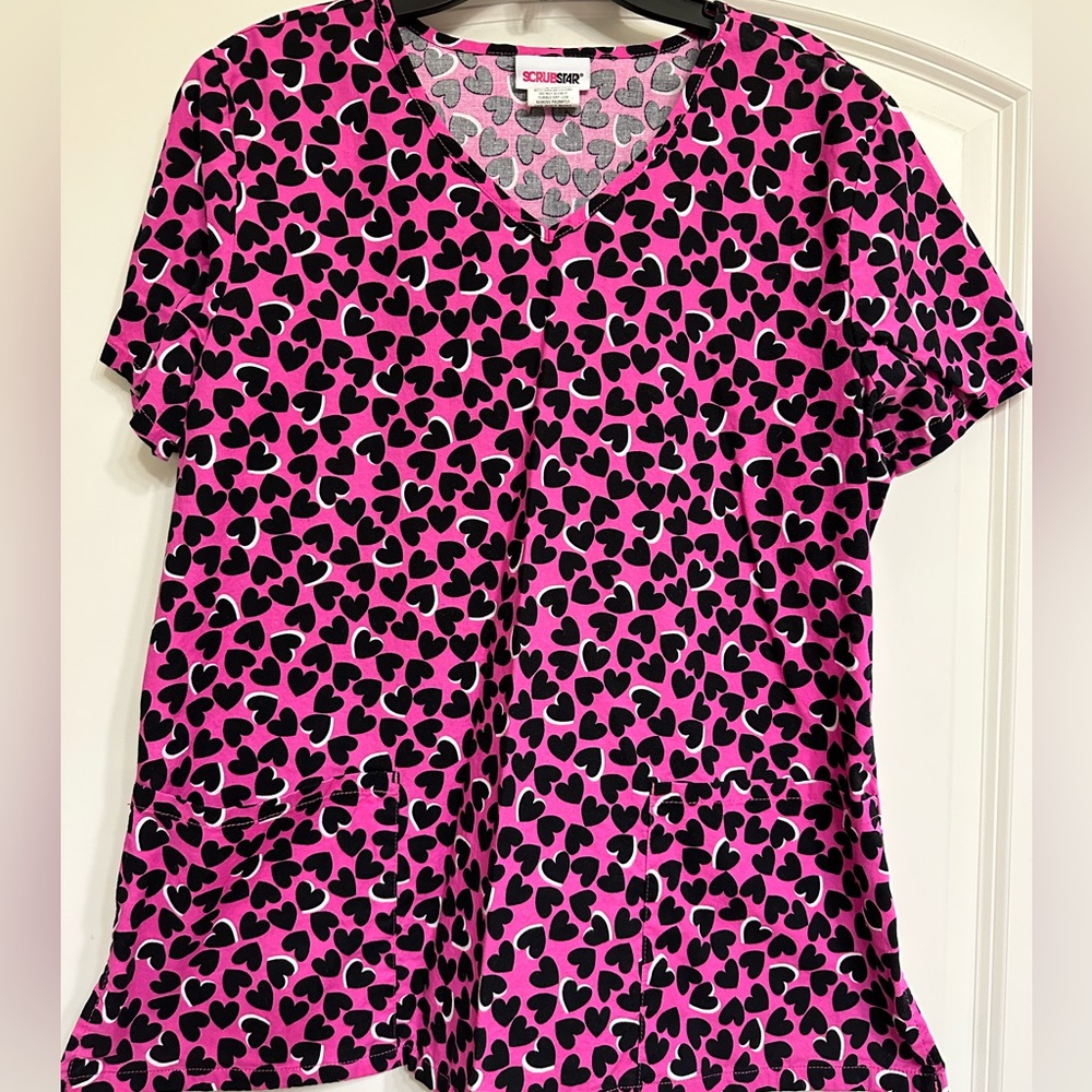 Valentine scrub top!